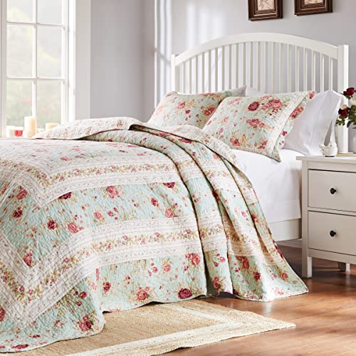 Greenland Home Antique Rose 100% Cotton Shabby Chic Bedspread Set, King T842569
