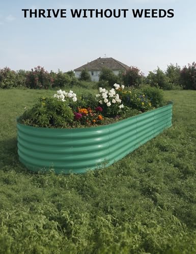 4x2x2Ft Oval Galvanized Steel Raised Garden Bed - Outdoor Metal Planter Box for Vegetables, Flowers, Herbs L43315
