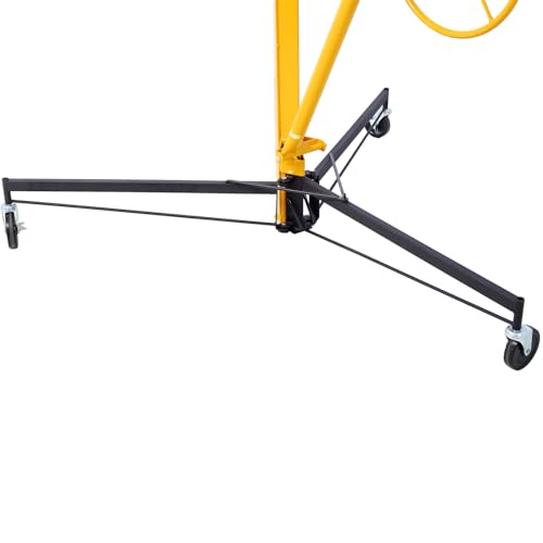 Model 2024 Drywall Lift Panel Hoist, 360° Adjustable, 150LBS Heavy Duty, Black+Yellow C8628