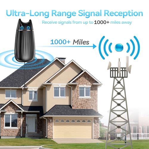 Digital TV Antenna, 1000 Miles Range Indoor with Amplifier, 8K 4K 1080P, 36ft Cable J1390