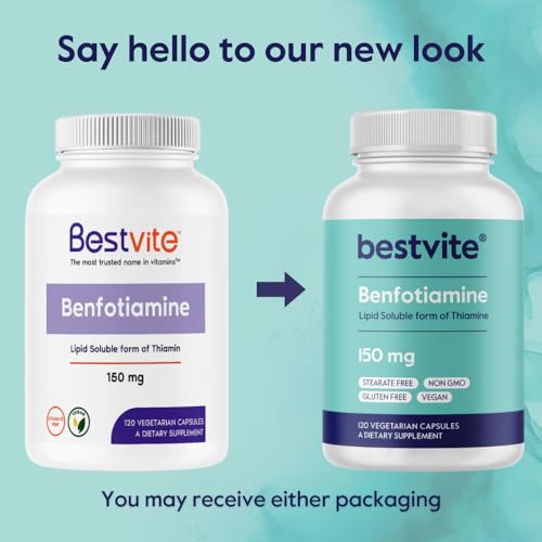 BESTVITE Benfotiamine 150mg Vegan Capsules, 240 Count L3102