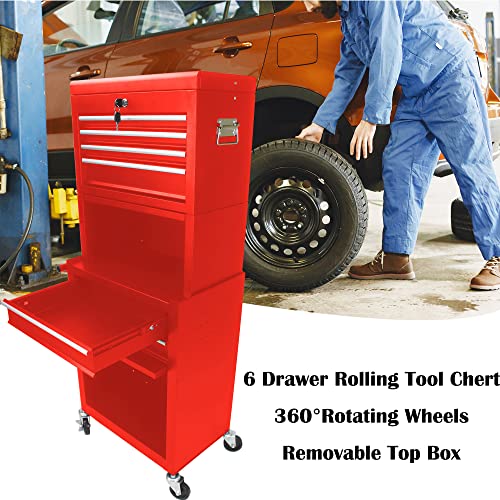 5-Drawer Rolling Tool Cart with Wheels, Black V51953