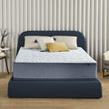 Serta Perfect Sleeper 12 Inch Queen Gel Memory Hybrid Mattress, Ultra Plush, USA Built, 100-Night Trial, CertiPUR-US Certified - Renewed Relief,White and Dark Blue
