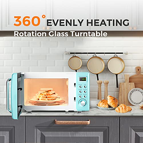 0.7 Cu.ft Compact Microwave Oven with Digital Timing, Child Lock & Glass Turntable Z48712