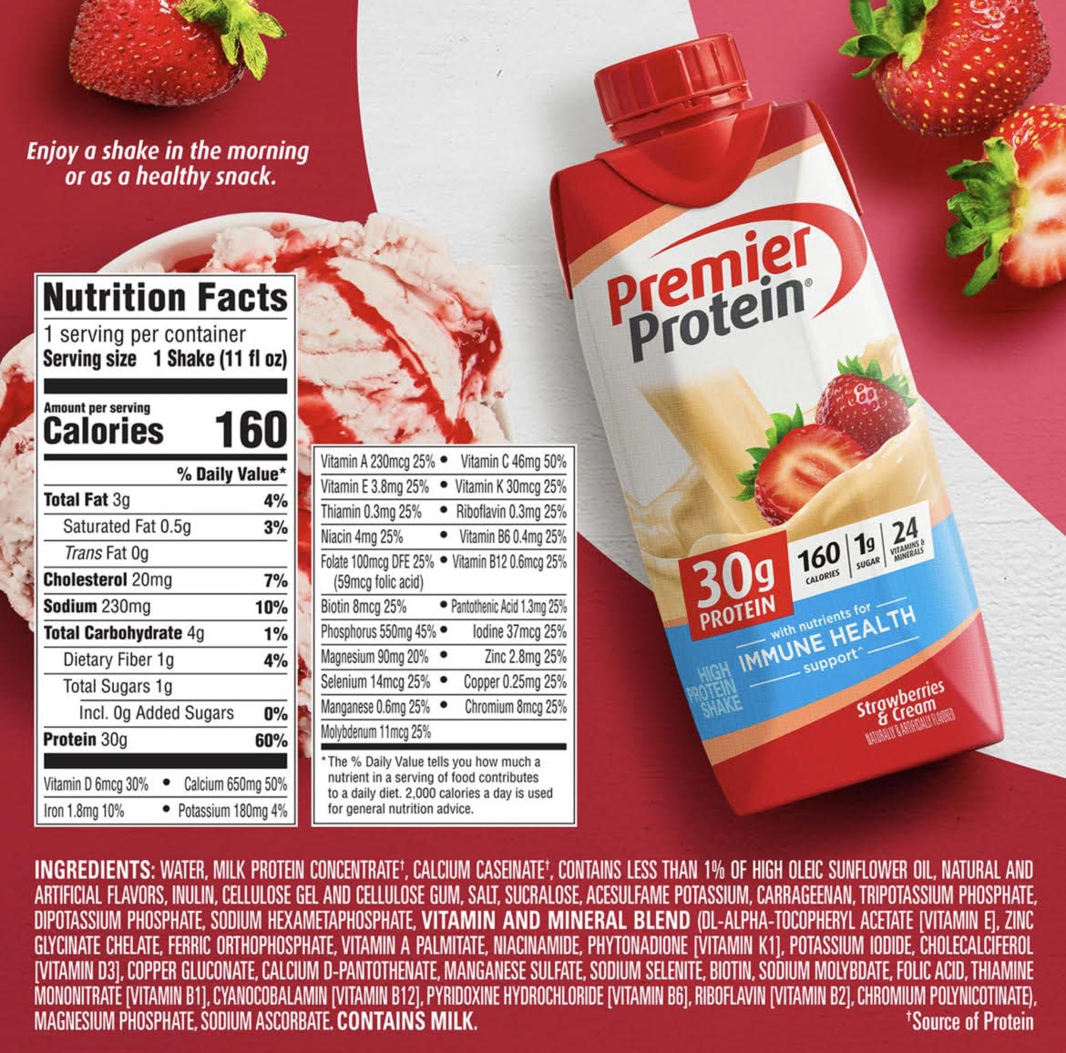 Premier Protein High Protein Shake Variety Pack, 11 Fl Oz, 12 Count Y795632