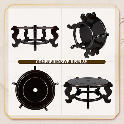 Yoiemivy 8 Inch Wooden Plant Stand Indoor Oriental Style N675