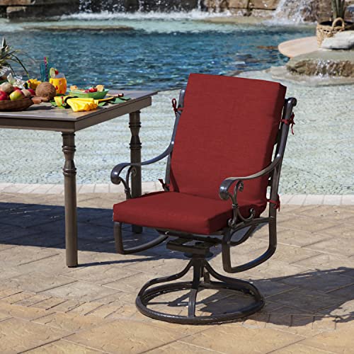 ARDEN Outdoor Dining Chair Cushion 20 x 20 in Weather-Proof Fade Resistant Sapphire Blue J523