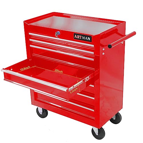 5-Drawer Rolling Tool Cart with Wheels, Black V51953