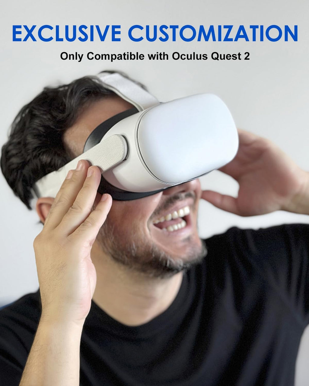 Head Strap for Oculus Quest 2 with 2 Thumb Grip Caps T411