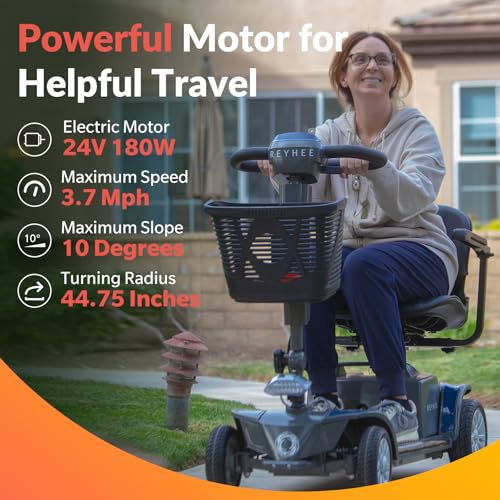 Cruiser Powered Mobility Scooter with Adjustable Seat for Adults Seniors Y703818