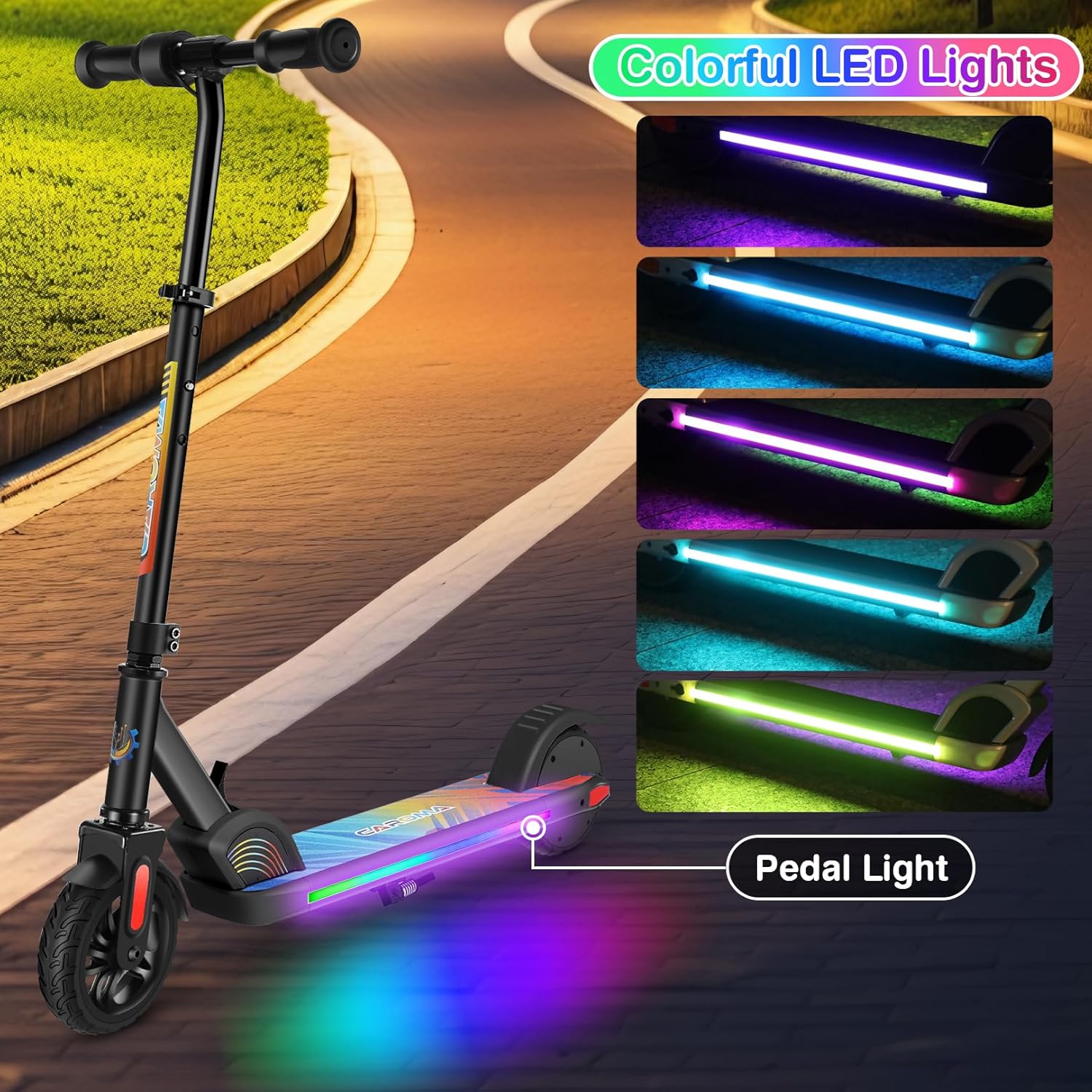 Foldable Electric Scooter for Kids 6-15 with LED Display W437