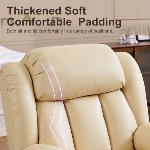 Power Lift Recliner Chair with Heat and Massage for Elderly, Beige I68465