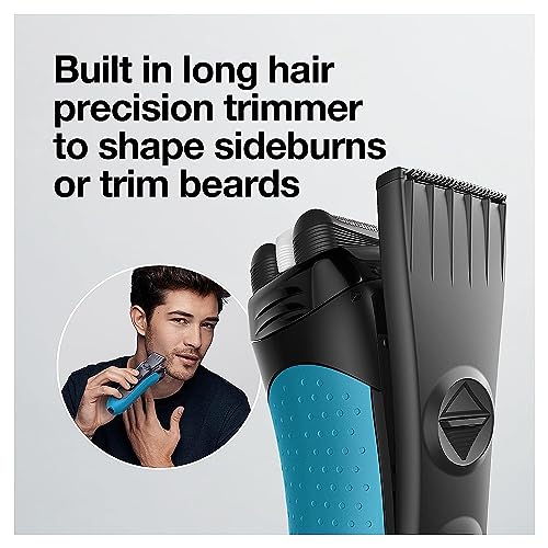 Braun Electric Series 3 Razor with Precision Trimmer, Wet & Dry, Blue/Black V4715