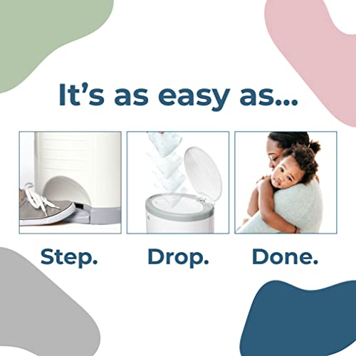 Diaper Dekor Classic Hands-Free Diaper Pail, White B33277