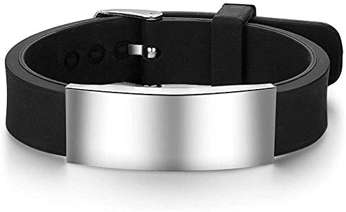 Personalized Silicone Medical Alert Bracelets for Men Women X3463