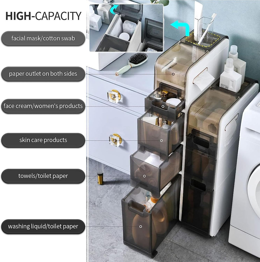 Floor-standing Bathroom Storage Cabinets 2/3/4-layer Vertical L760112