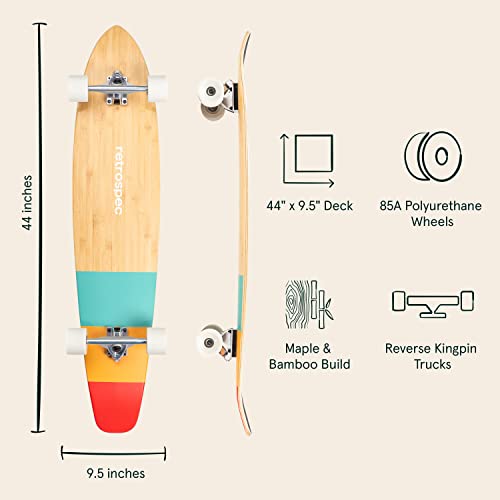 Retrospec Zed Longboard Skateboard Complete Cruiser Bamboo Maple Wood P739