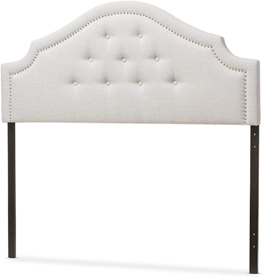 Baxton Studio Cora Upholstered Full Headboard, Grayish Beige V10626