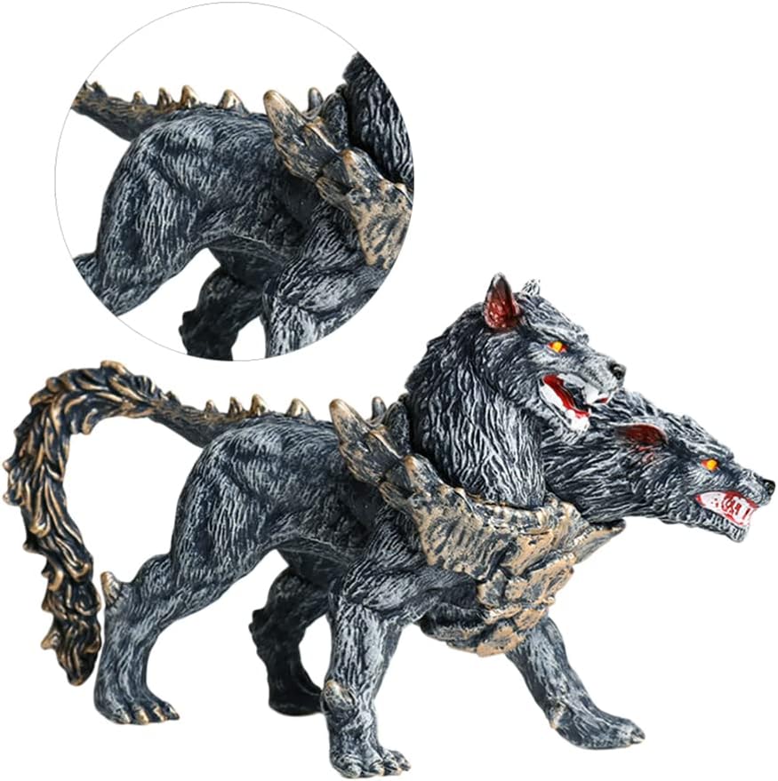 Greek Guardian Hydra Cerberus Statue Hound Figurine Sculpture Y2356