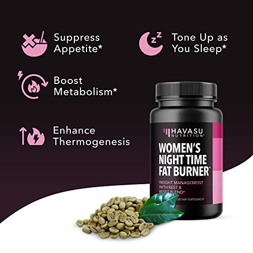 Night Time Fat Burner for Women with Vitamin D, 2 Month Supply M8185