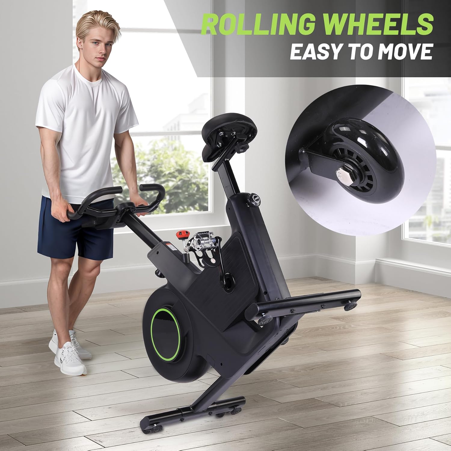 Exercise Bike, Indoor Cycling Bike with Magnetic Resistance, Low Noise G8605