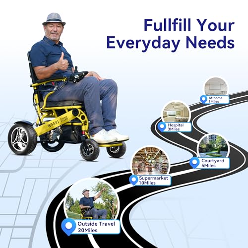 Intelligent Folding Electric Wheelchair for Adults, Lightweight Portable W50369
