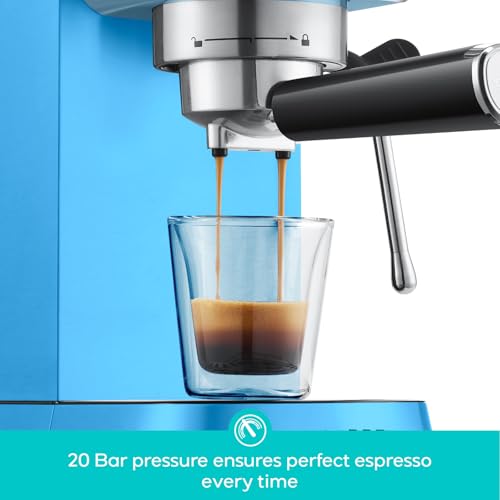 CASABREWS CM5418 Espresso Machine 20 Bar, Compact Espresso Maker with Milk Frother, Stainless Steel, Silver K680