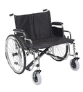 Drive Medical Sentra EC Heavy Duty Extra Wide Wheelchair with Various Arm Styles Arms, Black, 30