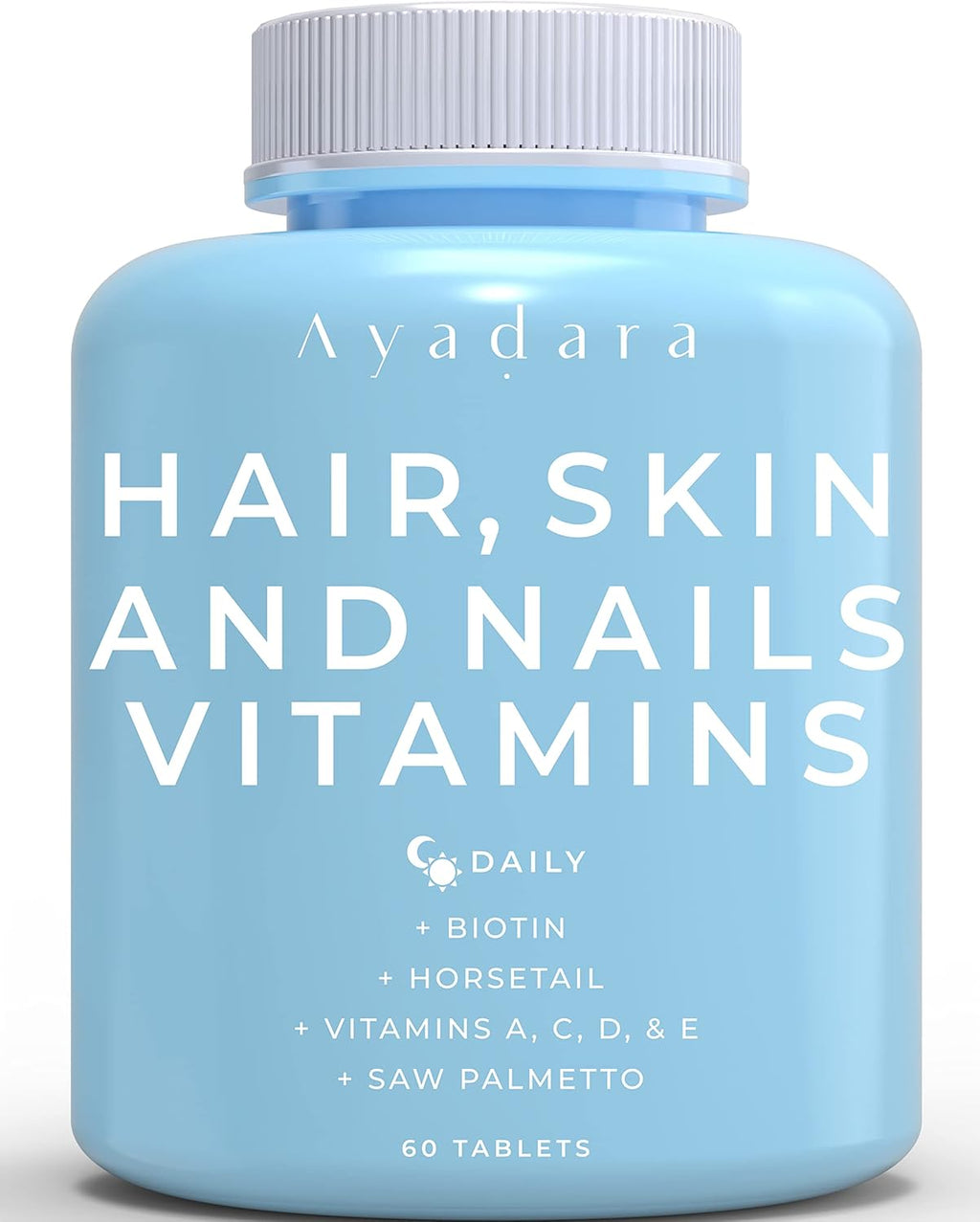 Hair Skin and Nails Vitamins 60 Capsules, Hair Growth Vitamins with Biotin, Skin, Nail, Hair Supplement, Hair Vitamins for Faster Hair Growth, Hair Growth Pills, Hair Growth for Women & Men