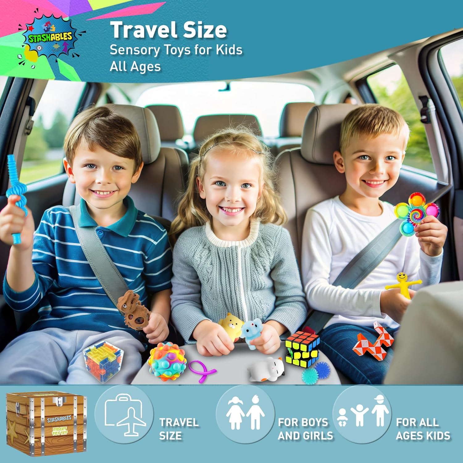 Sensory Fidget Toys Pack - 35pcs Stress Relief Anti Anxiety Toys for Kids L742