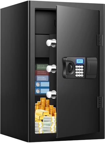 2.6 Cuft Fireproof Home Safe Box with Digital Keypad and Key J202