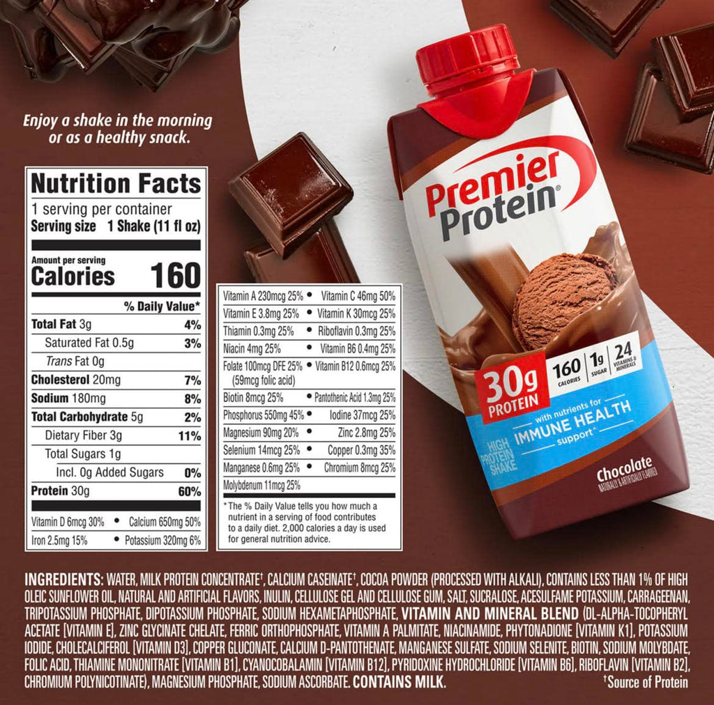 Premier Protein High Protein Shake Variety Pack, 11 Fl Oz, 12 Count Y795632