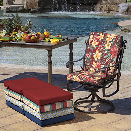 ARDEN Outdoor Dining Chair Cushion 20 x 20 in Weather-Proof Fade Resistant Sapphire Blue J523