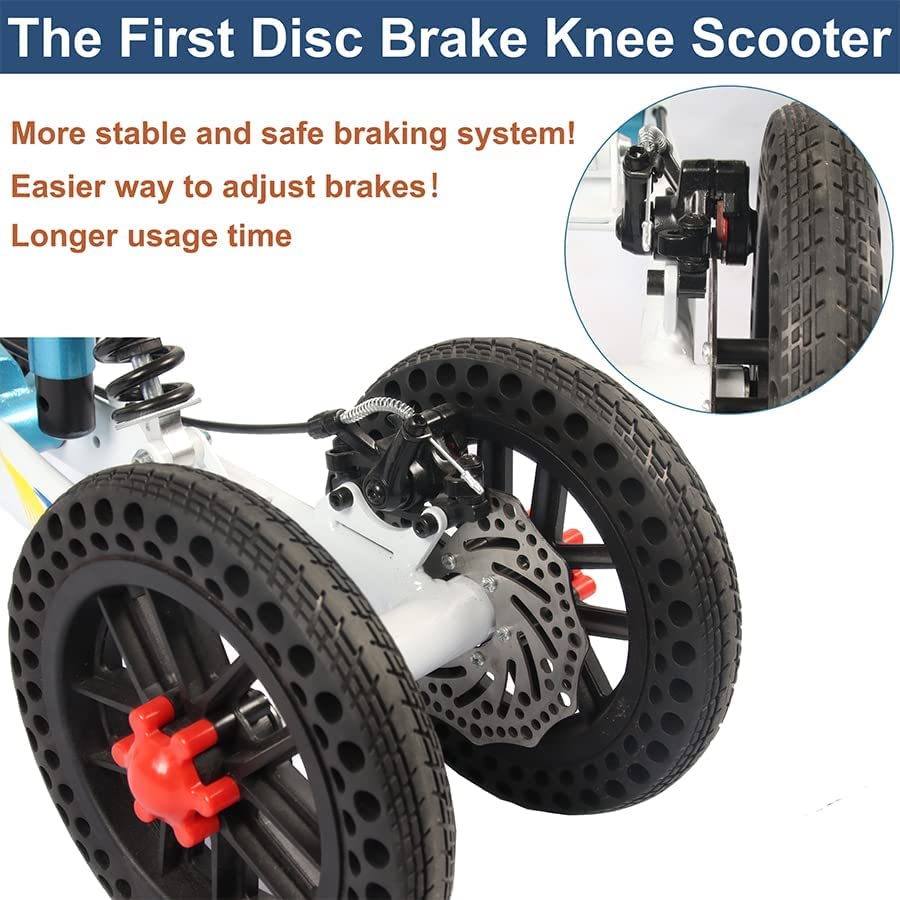 All Terrain Foldable Knee Scooter Walker with Disc Brake M414