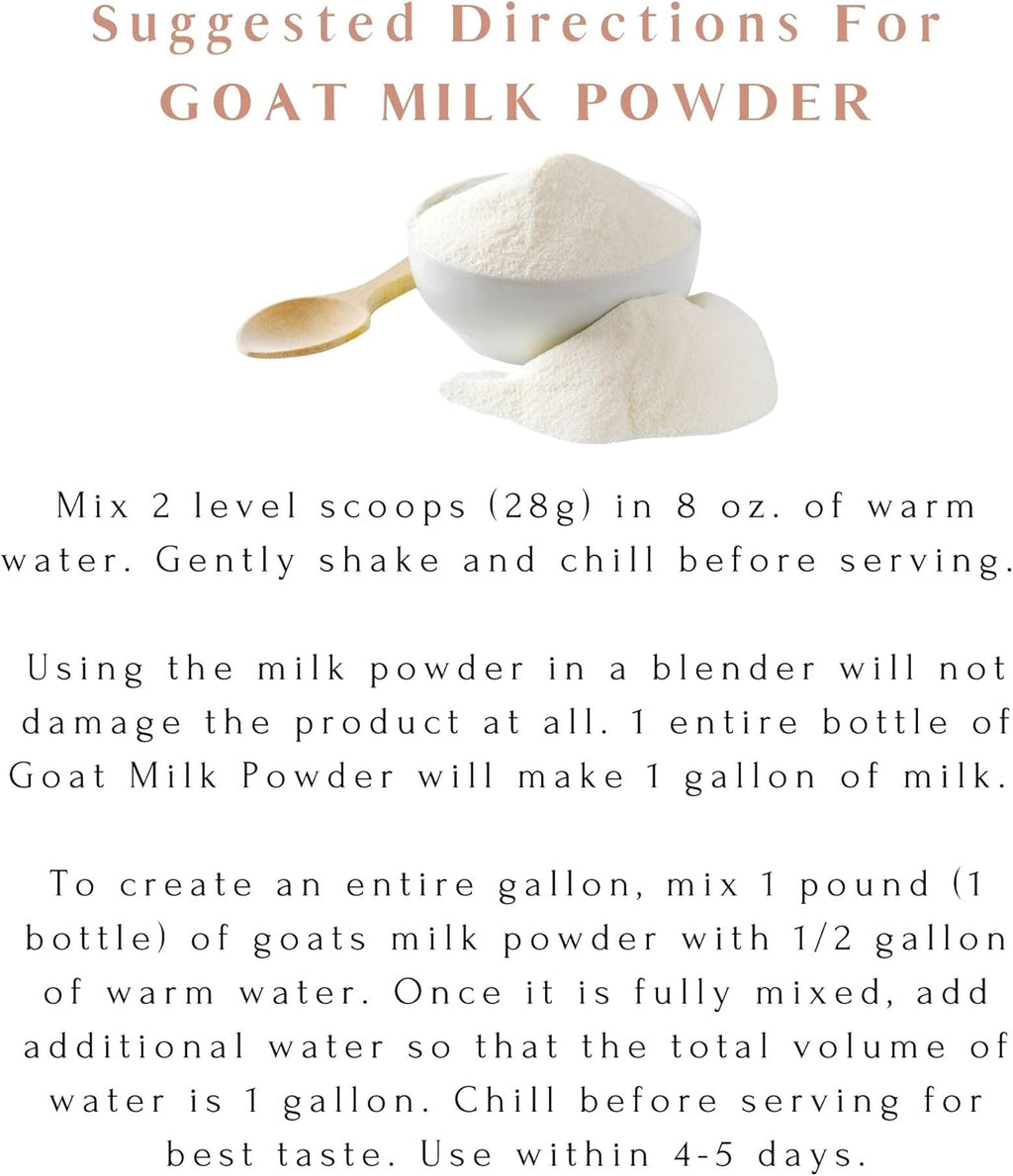 Mt. Capra Whole Goat Milk Powder, Non-GMO Grass-Fed, Creamy, 1 lb Y970