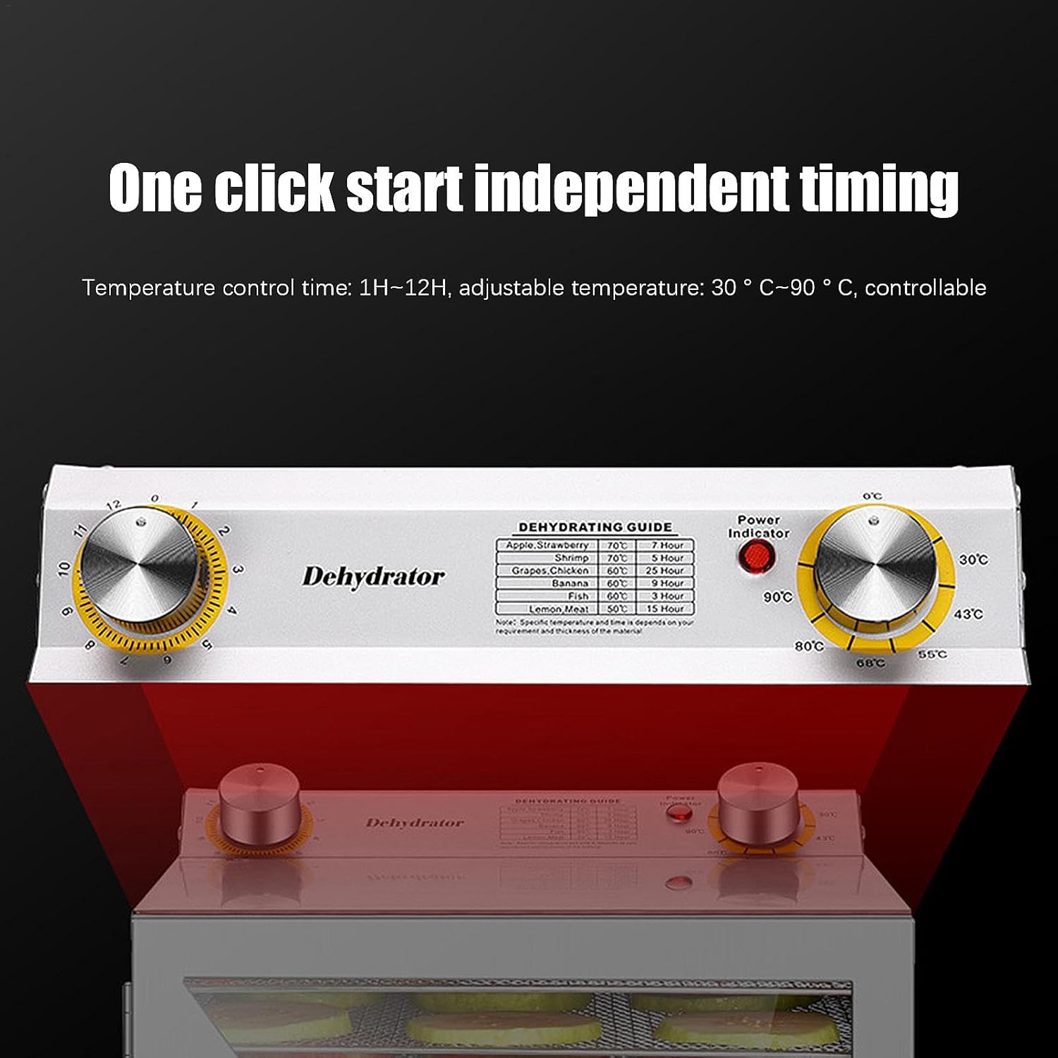 Food Dehydrator Machine, 8 Stainless Steel Trays, Digital Timer, 1000W U701