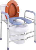 Raised Toilet Seat with Handles 400lbs, Toilet Seat Riser for Seniors with Adjustable Height, Raised Toilet Seat for Elderly, Pregnant and Handicap, Fit Any Toilet