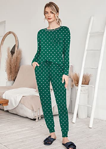 Ekouaer Women's Pajama Set Long Sleeve with Jogger Pants S328