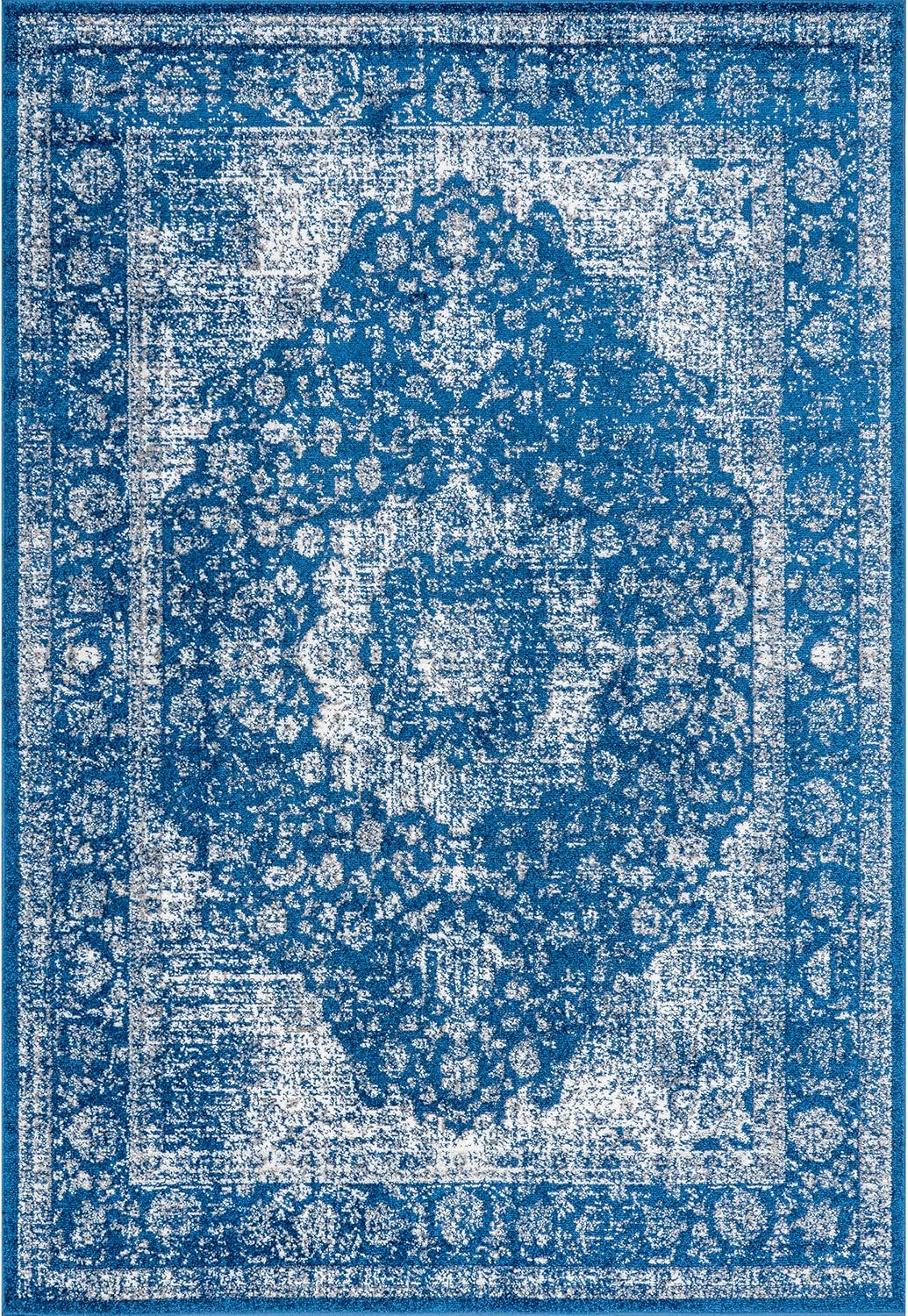 nuLOOM Verona Vintage Persian Area Rug, 10x14, Dark Blue C8809