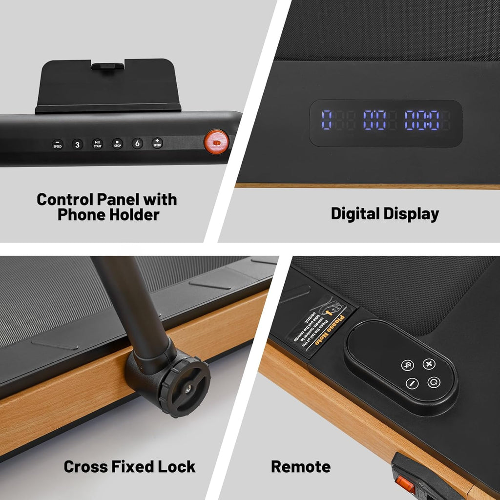 Maksone Folding Walking Pad, Under Desk Treadmill with Adjustable Handlebar V32689