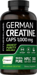 Fitness Labs German Creatine Capsules 1000mg | 300 Count | Monohydrate Fitness Supplement | Non-GMO, Gluten Free