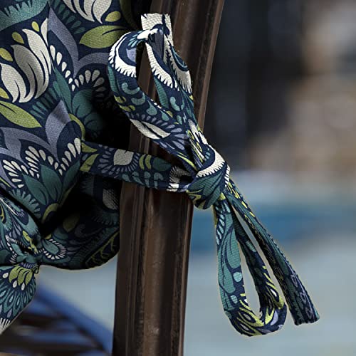ARDEN Outdoor Dining Chair Cushion 20 x 20 in Weather-Proof Fade Resistant Sapphire Blue J523