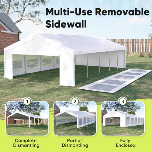 Quictent 20x20 Party Tent Heavy Duty Outdoor Canopy with Storage Bags M75972