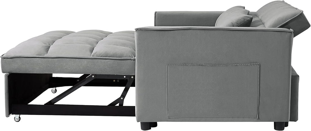 Eafurn Convertible Sleeper Sofa Bed with Adjustable Backrest, Grey E147724
