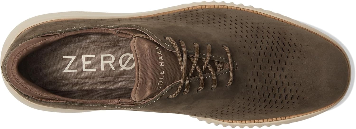 Cole Haan Men's 2.Zerogrand Laser Wing Tip Oxford Lined, Deep Olive Nubuck Z3165