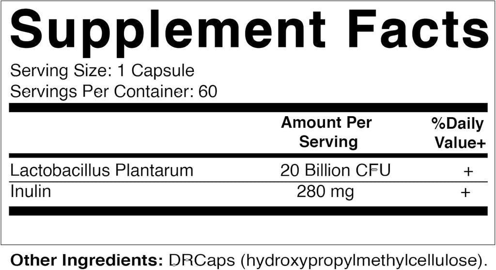 Vitamatic Lactobacillus Plantarum 20 Billion DR Capsules, 60 Count Z5873