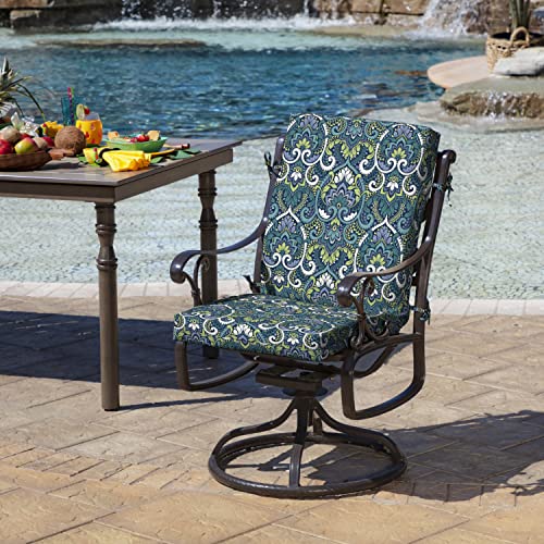 ARDEN Outdoor Dining Chair Cushion 20 x 20 in Weather-Proof Fade Resistant Sapphire Blue J523