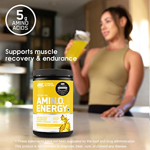 Optimum Nutrition Amino Energy Pre Workout Powder, Pineapple, 30 Servings C529