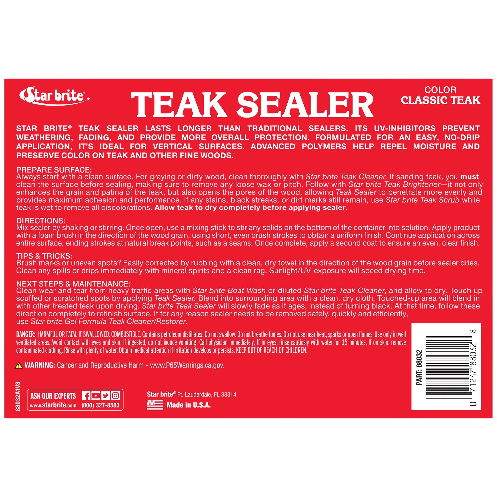 STAR BRITE Teak Sealer Classic 32 OZ T959