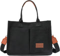 Tote Bag for Women Canvas Crossbody Bag Shoulder Purse Multi-pocket Satchel Handbag for Work Shopping Travel
